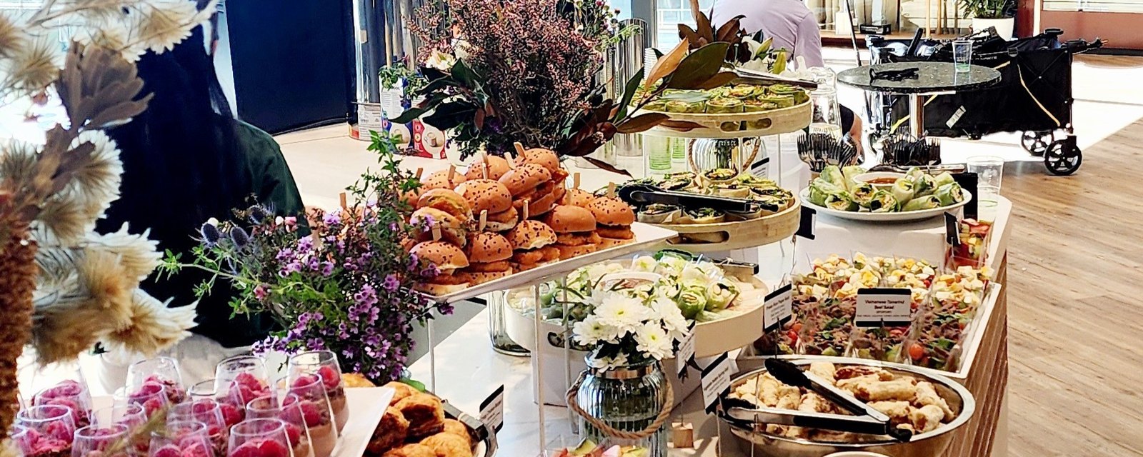 A buffet set up at Greenhouse Sydney
